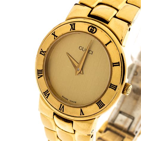 ladies gold gucci watches